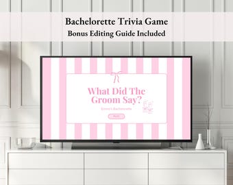 What Did the Groom Say Bachelorette Trivia Game – Bachelorette Party, Fun Bridal Shower & Hen Do Game