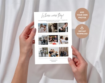 Where Were They Game Bridal Shower Game, Engagement Party Games, Bachelorette Game, Couples Shower, Wedding Shower, Fun Bridal Shower Games
