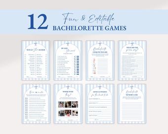 Last Toast on the Coast Bachelorette Party Games – Coastal Bachelorette & Coastal Cowgirl Printable Bridal Shower Game Bundle