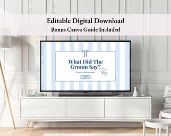 What Did The Groom Say Bachelorette Trivia Game, Bachelorette Party Game, Hen Do Party Game, Last Toast On The Coast, Fun Bridal Shower Game