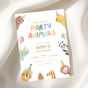 Party Animal Birthday Invitation