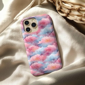 Dreamy Pastel Cloud Phone Case - Kawaii Pink & Blue Aesthetic iPhone Cover