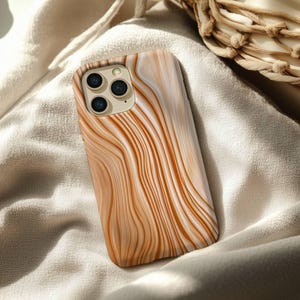 Wood Grain Texture iPhone Case - Minimalist Natural Aesthetic Phone Cover, Faux Wood Pattern iPhone Case for Nature Lovers