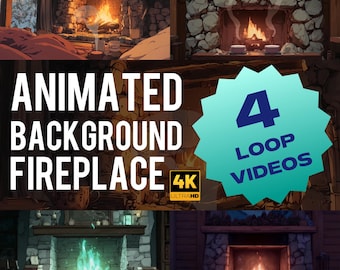 Fond de cheminée animé | Vidéos de Cosy Fire Loop | Cheminée virtuelle 4K pour le streaming et la détente