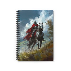 Knight on Horseback Notebook - Epic Medieval Spiral Journal for Fantasy Lovers