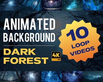 Animated Dark Forest Background 4K | Mysterious Night Loop Video for Stream, Ambience, and Relaxation