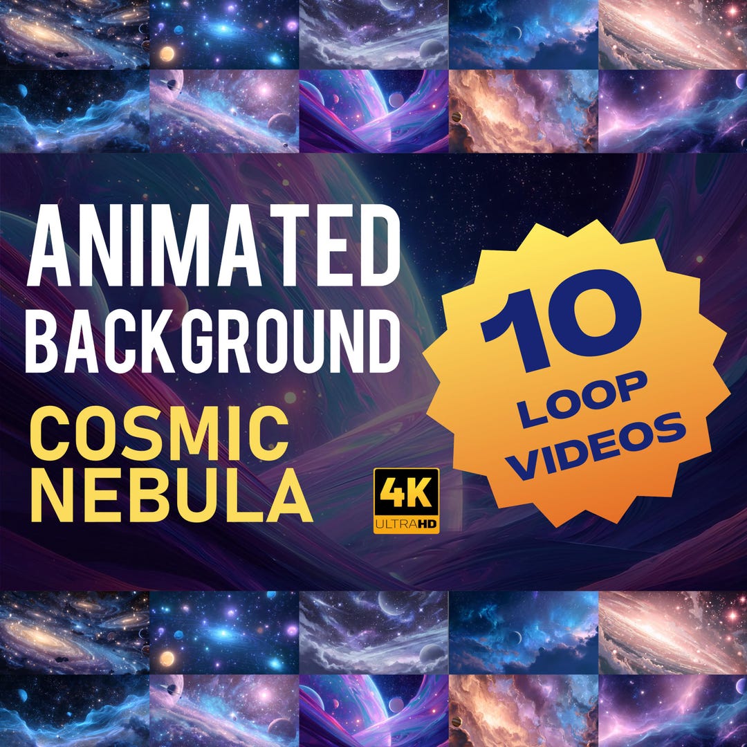 Animated Cosmic Nebula Background 4K Loop, Dreamy Space Galaxy ...