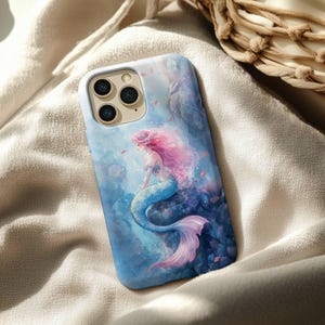 Mermaid iPhone Case - Fantasy Ocean Aesthetic Phone Cover, Cute Pastel Sea Girl Case for iPhone 11, 12, 13 14 15, 16