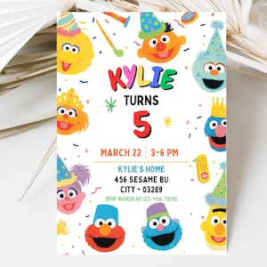Birthday Party Invitation, Printable Invitation, Kids Boy Birthday Party Invite, Street Monsters Birthday Invite,