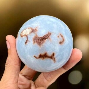 Angelite Sphere – Soothing Blue Crystal Ball for Calm & Communication