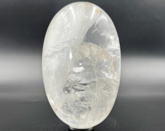 Natural Clear Quartz Shiva Linga | Healing Crystal Lingam Stone | Spiritual Energy Balancing & Meditation Stone