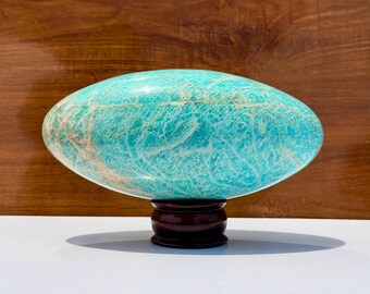 Amazonit-Lingam, natürlicher Kristall | Shiva-Lingam-förmiger Amazonitstein | Heilkristall-Lingam | Grün-blauer Edelstein | Reiki-Energie