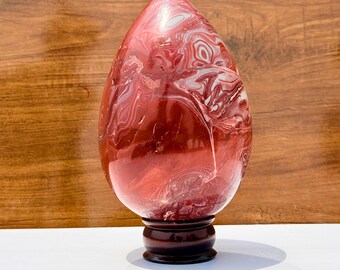 Natürliches Fingerjaspis-Ei – Polierter Heilkristall | Dekoratives Edelstein-Ei für Meditation, Reiki und als Wohnaccessoire
