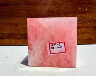 Rose Quartz Crystal Cube | Love Stone Cube | Pink Gemstone for Healing & Meditation | Spiritual Decor