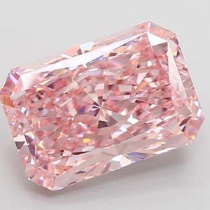 Radiant Cut Intense Pink Color Lab Grown Diamond 1 to 5 CT IGI Certified Radiant Cut Man Made Diamond Eco Friendly Diamond For Wedding Ring