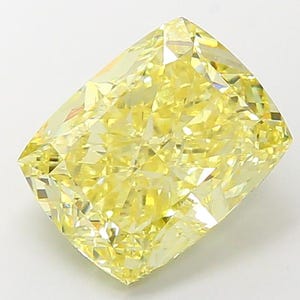 1 to 5 Carat Cushion Lab Grown Diamond For Solitaire Ring Fancy Intense Yellow Cushion CVD Diamond IGI Certified Cushion Cut Diamond