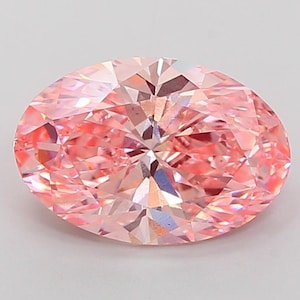 Oval Cut Diamond For Personalized Jewelry IGI Certified Fancy Vivid Pink Color VS 1 Clarity Lab Grown Diamond For Making Wedding Jewelry