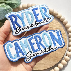 Patch nominatif brodé personnalisé, à repasser ou à coudre