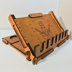 Wooden Clipper Organizer for Barbers – Desktop Holder for Hair Clippers, Trimmers & Grooming Tools – Barber Station Organizer