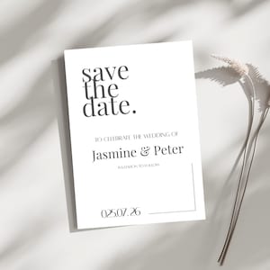 Modello moderno Save the Date / Invito modificabile / 5 x 7 pollici / Download immediato / Digitale o stampabile
