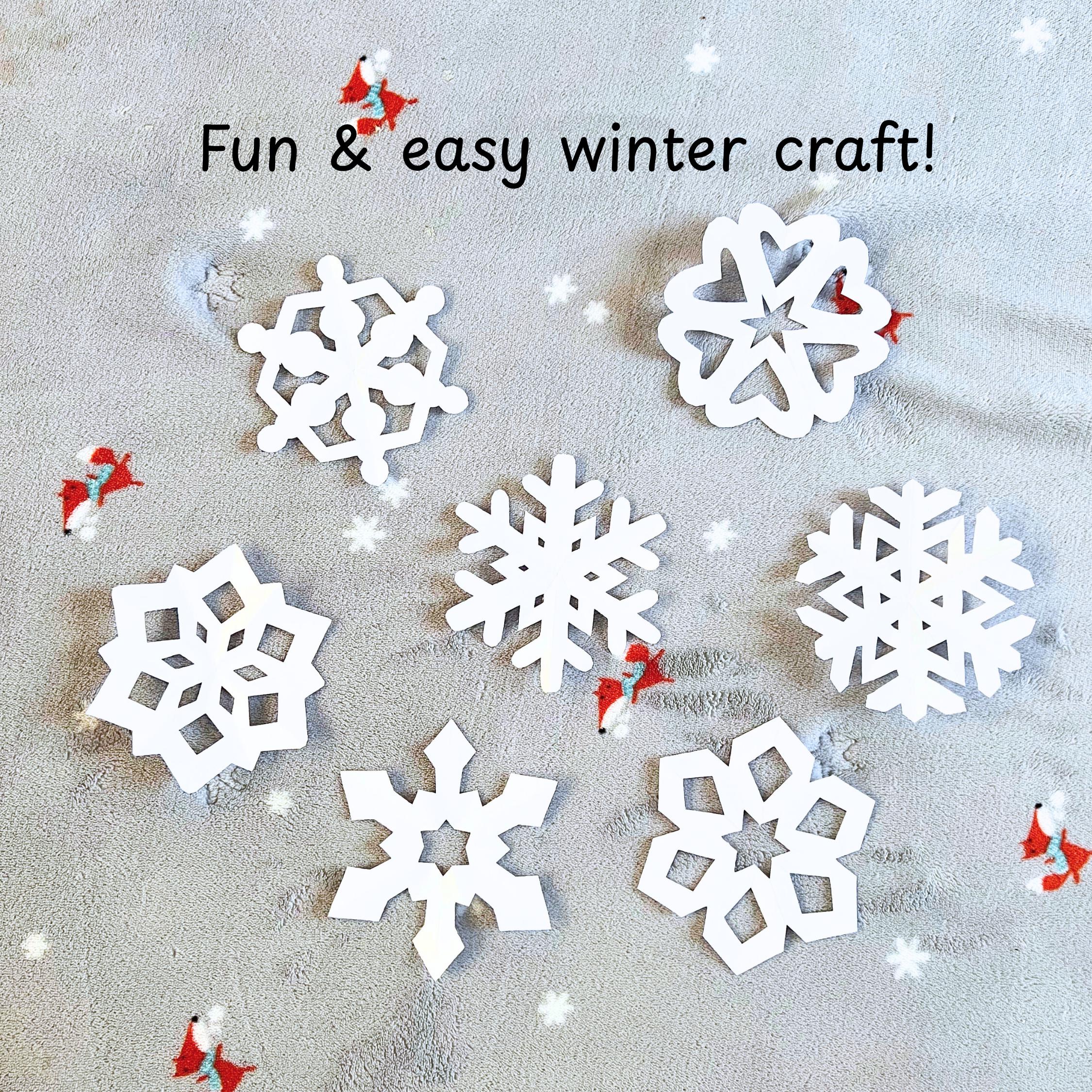 Paper Snowflake Template Printable Winter Craft Classroom Activity Kids ...