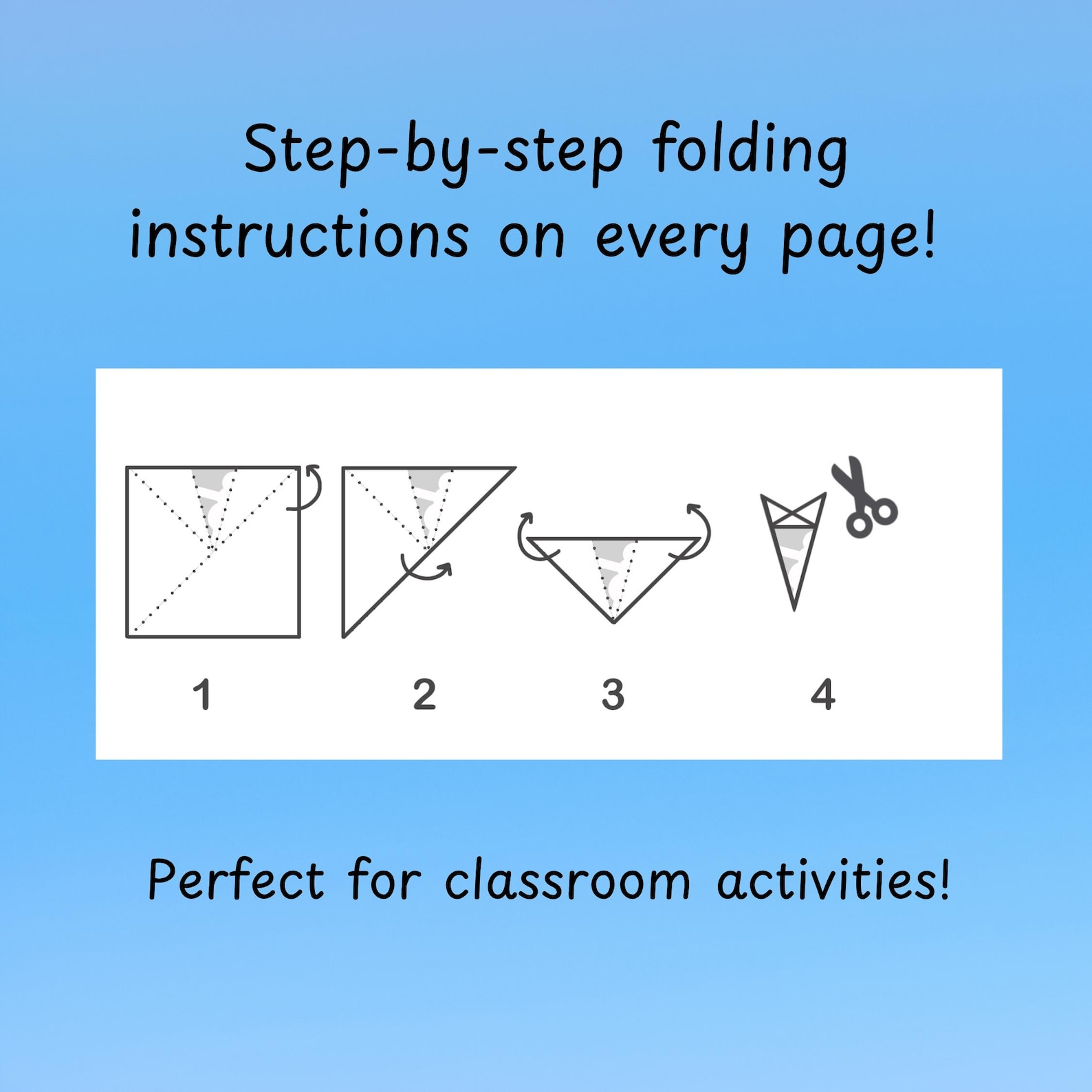Paper Snowflake Template Printable Winter Craft Classroom Activity Kids ...