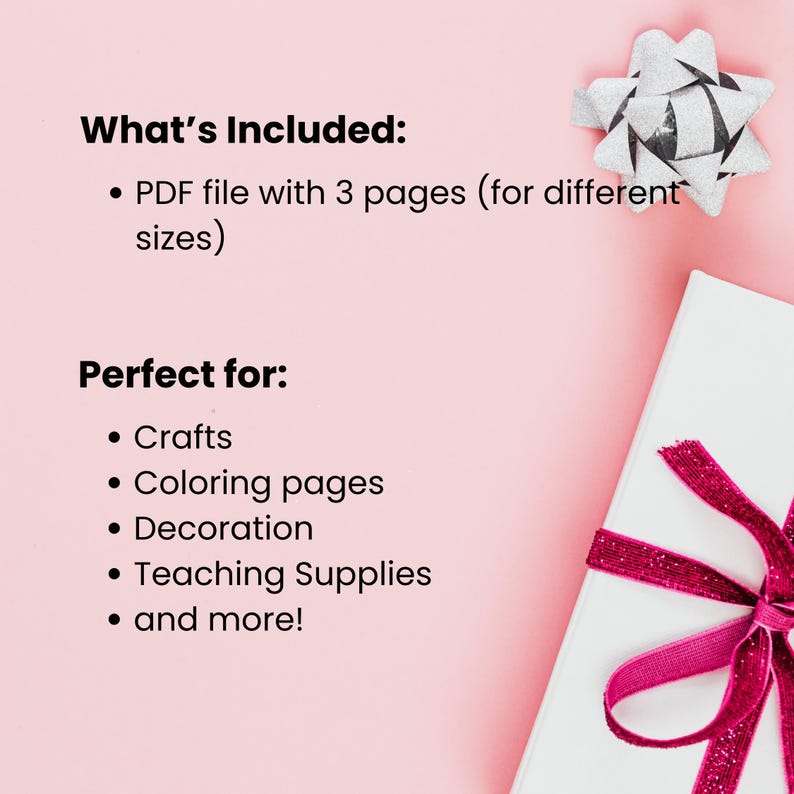 Printable Bow Template PDF Outline Cut Out Patterns Kids Valentine ...