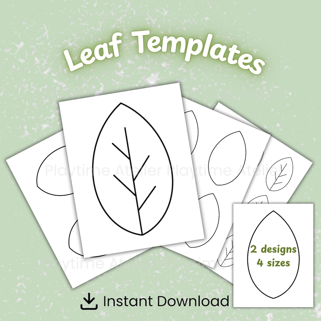 Printable Leaf Cut Out Template for Kids Craft Activity Pre-k Classroom ...