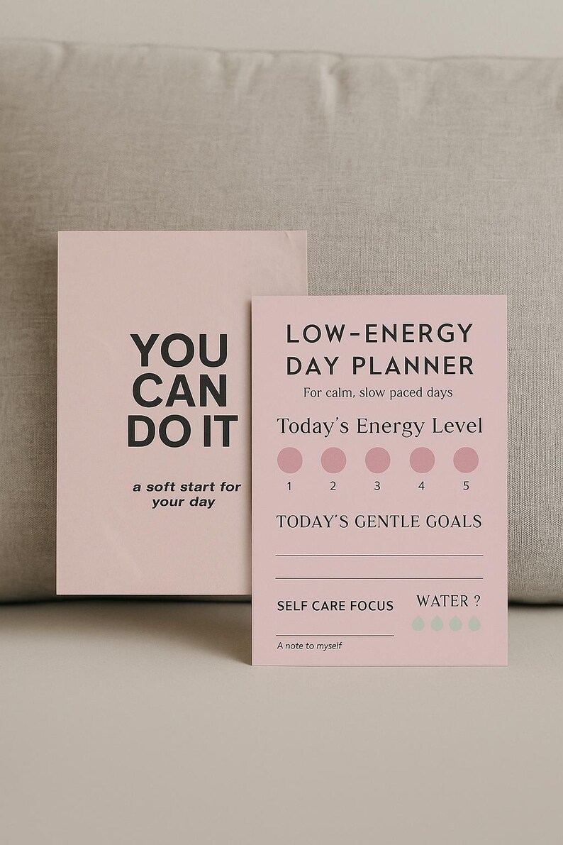 Low Energy Day Planner – Gentle Daily Routine Printable – Self Care ...