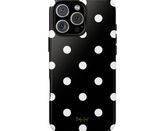 Black Polka Dot iPhone Case