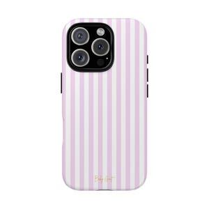 Pink Striped iPhone Case