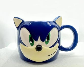 Taza de cerámica con diseño 3D de Sonic, ideal para gamers, 260 ml.