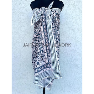 Block print sarongs Indian Hand Block Print Swimwear Sarongs & Cover-Ups/Women Pareos 100% Cotton, cotton dresss bikini cover up