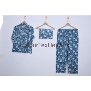 Women Cotton Pajama Set,Night Suit, Indian Cotton Pajama Set, Handmade Pajama Set, Cotton Pajama Set, Loungewear,bridesmaid Pajama sets