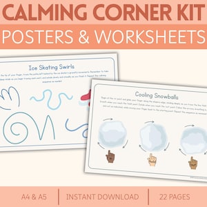 Calm Down Corner Poster Selbstregulierung Arbeitsblätter Beruhigungskonzepte Vorschule Emotionale Regulation Druckbare Fingerverfolgungskarten