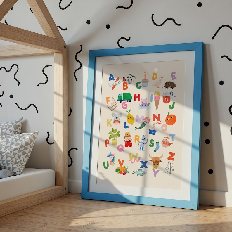 Rainbow Alphabet Poster: Playful ABC Nursery Decor (Digital Download) image 4