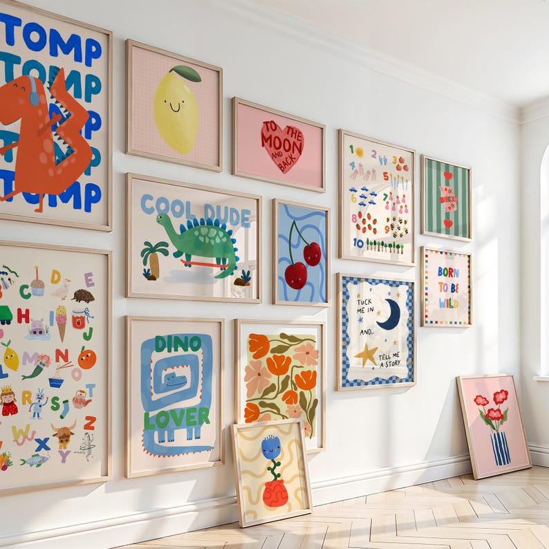 Rainbow Alphabet Poster: Playful ABC Nursery Decor (Digital Download) image 8