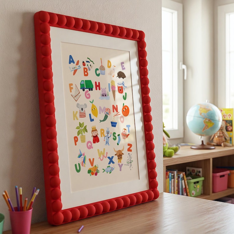 Rainbow Alphabet Poster: Playful ABC Nursery Decor (Digital Download) image 7