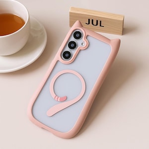 Cat Ear MagSafe Case: Wireless Charging Samsung Galaxy S25 Ultra