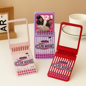 Leather Motorola Razr Case: Japanese Korean Style Folding Hard Cover