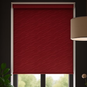 Custom Roller Blinds – Wave Texture Fabric – No Drill Option – Light Filtering – Made to Measure – Max Width 39″ (100 cm)
