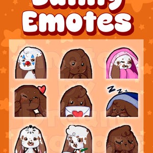 Bunny Emotes | Twitch, Discord, Youtube | Streamer | Cute