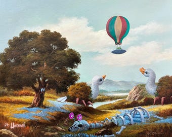 A World Beyond Our Own Digital Print - Surreal Landscape Wall Art - Dreamy Printable Art - Whimsical Digital Download - Fantasy Artwork