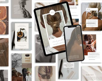 Hair Stylist Social Media Instagram Templates | 120+ Hair Salon & Hairdresser  Editable Canva Designs