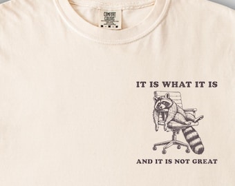 Camiseta divertida con estampado de mapache: Comfort Colors