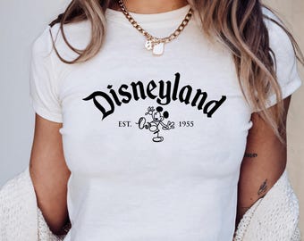Vintage Mickey Mouse Disneyland Baby Tee - Retro Disneyland Crop Top