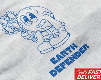 Earth Defender Graphic Tee: Comfort Colors Earth Day Shirt