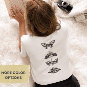 Camiseta vintage de mariposa y polilla, camiseta Comfort Colors® de estética cottagecore, camiseta cottagecore, camiseta estética, camiseta cottagecore