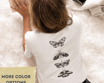 T-shirt Vintage Butterfly Moth: Maglietta Cottagecore Comfort Colors