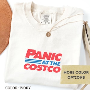 Comfort Colors® Panic At The Costco Vintage Shirts, Retro Costco Tshirt, Costco Lovers, Funny Costco Tee, Oversized Washed Tee, Costco Gifts